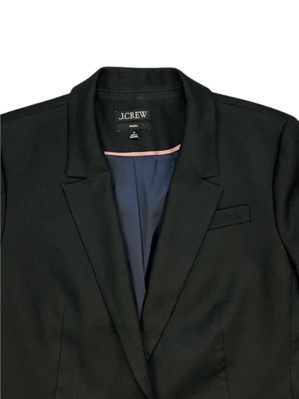 J Crew Helena Blazer 14 Linen Blend Black - Picture 8 of 13
